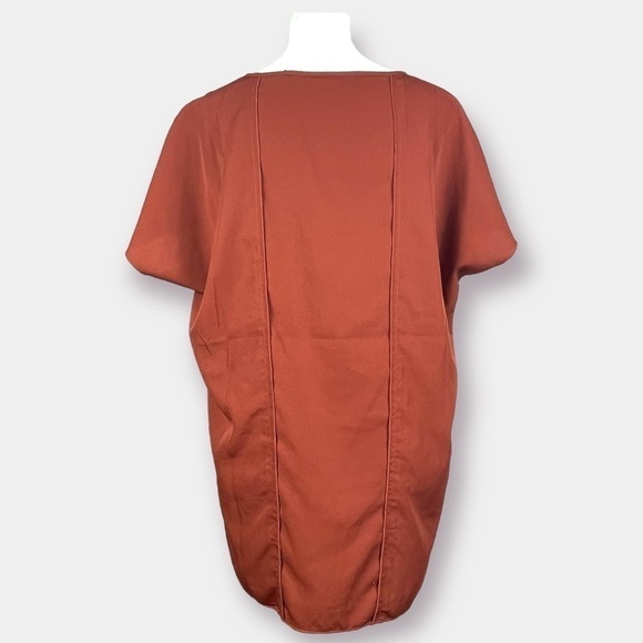 NEW Dash by Kardashian Vertical Fringe Top Blouse Rust Size XS - Picture 3 of 4